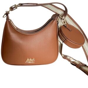 Anne Klein Simone Convertible Shoulder Hobo Bag w/ Coin Purse Chestnut Brown NWT
